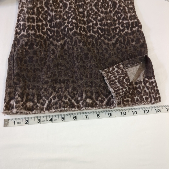 Democracy High Rise Wide Leg Capri Leopard Print Pants Size M - Picture 7 of 9